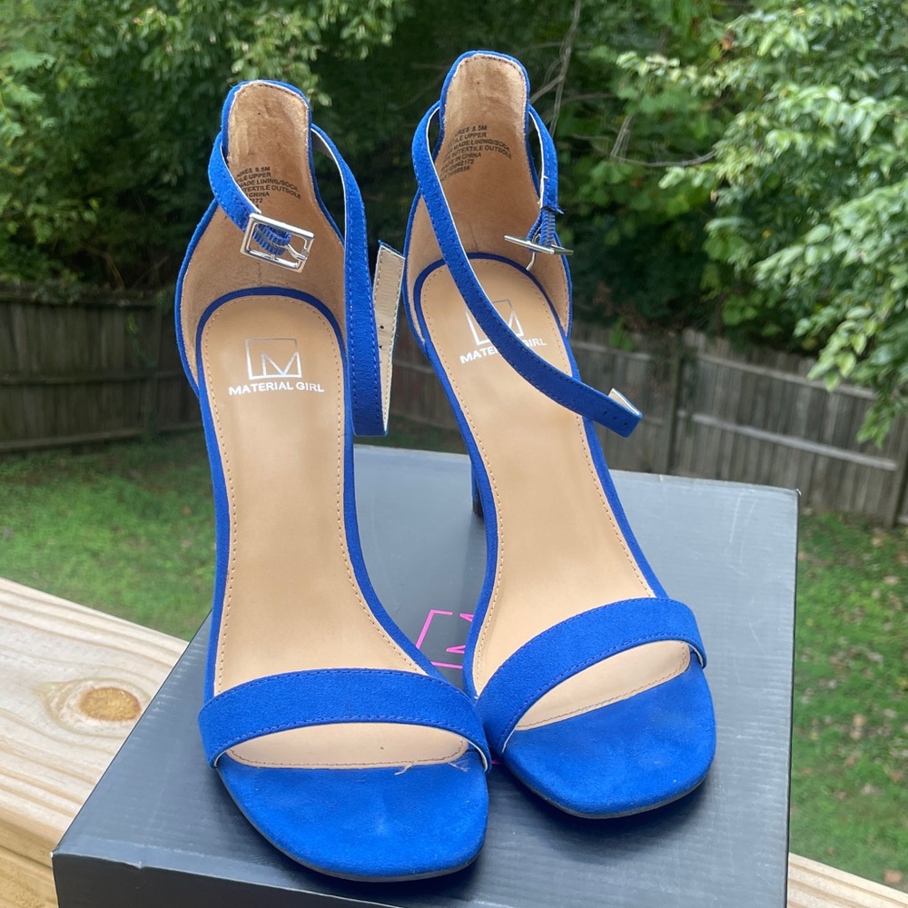 Material Girl Vibrant Blue Strappy Heels